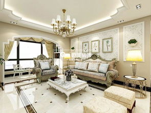 昆明海倫國際177㎡簡歐風(fēng)格住宅室內(nèi)裝修設(shè)計(jì)